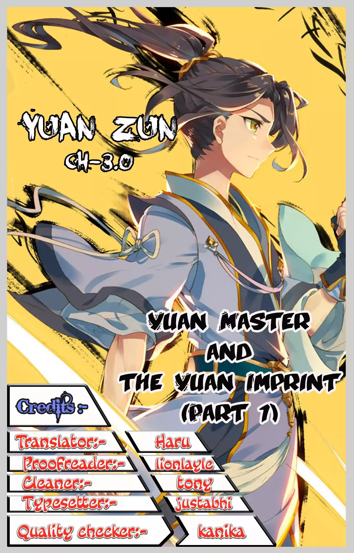The 1 page of Yuan Zun comic chapter 3