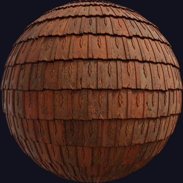 Clay Roof Tiles 03 - Roofing - PBR texture - from Poly Haven