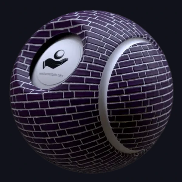 Violet Brick Wall 20 - PBR texture - from Share Textures