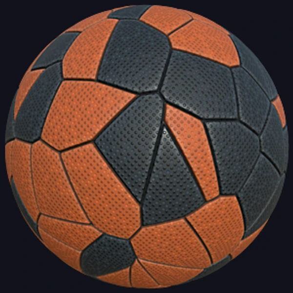 Orange and Grey Mosaic Studded Rubber Plastic (Plastic 0023) - PBR texture - from Texture Can