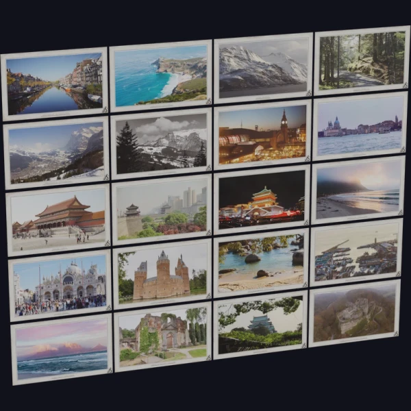 Postcard Set 01 - 3D Models - 3D model - from Poly Haven