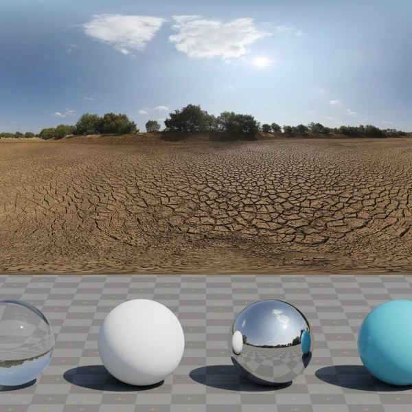 Dry Cracked Lake - HDRI map - from Poly Haven
