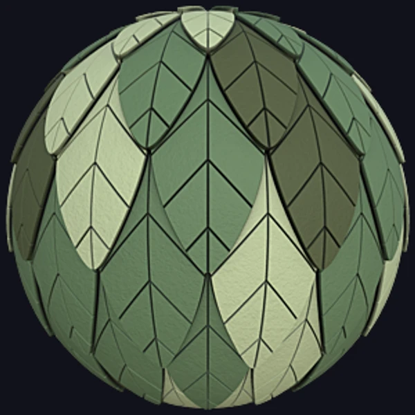 Leaf-Shaped Wall Decor Texture (Tiles 0107)
