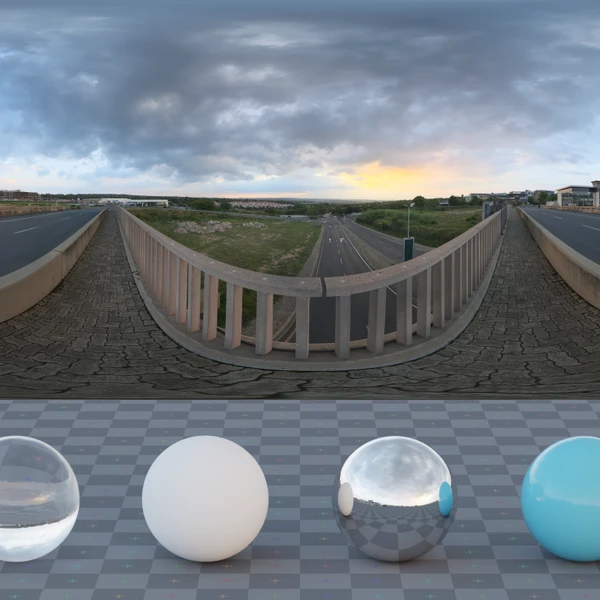 Cedar Bridge Sunset 2 - HDRI map - from Poly Haven
