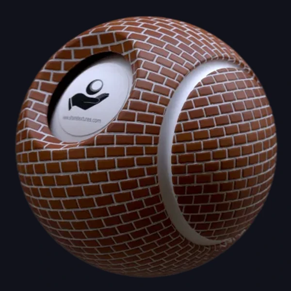 Orange Brick Wall 14 - PBR texture - from Share Textures