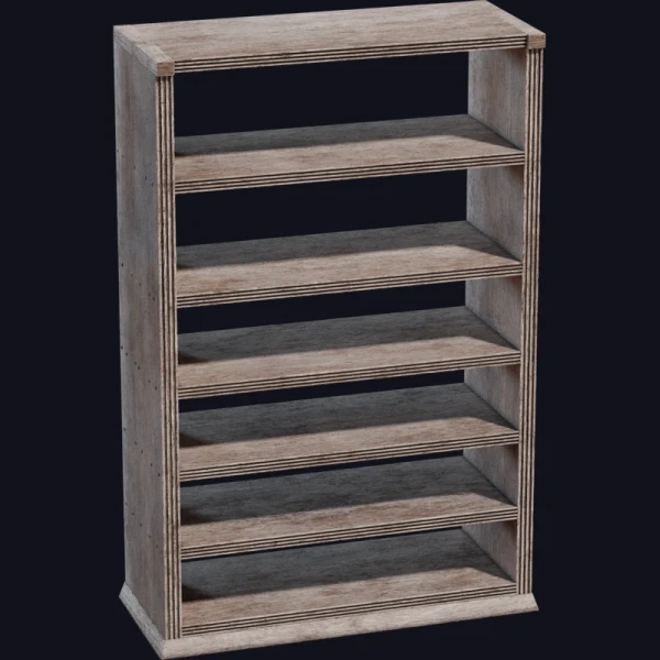 Wooden Bookshelf Worn - 3D Models - 3D model - from Poly Haven