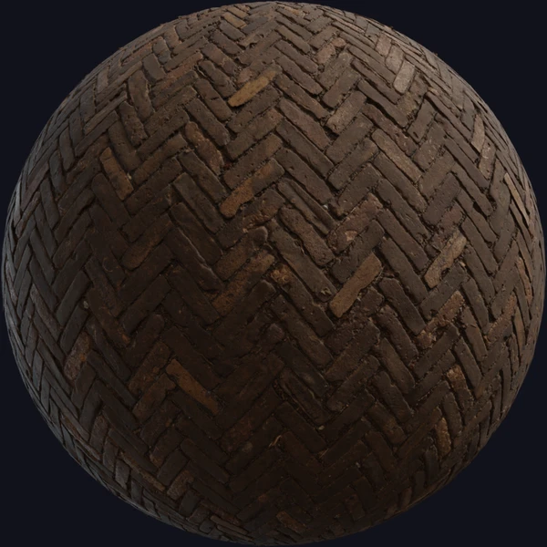Herringbone Brick - PBR texture - from Poly Haven