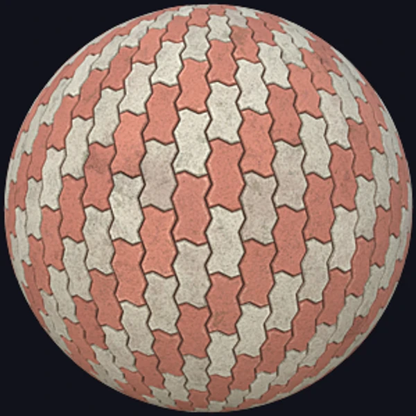Zigzag Unipaver Bricks with Diagonal Pattern (Tiles 0081)