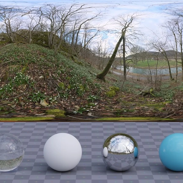 Flower Hillside - HDRI map - from Poly Haven