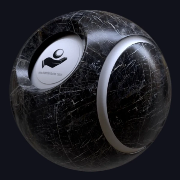Star Black Marble - Floor - PBR texture - from Share Textures