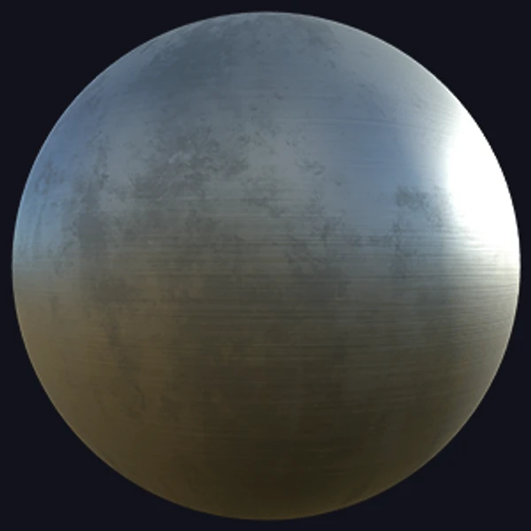 Oxidized Brushed Aluminum Texture with Dirt (Metal 0014)