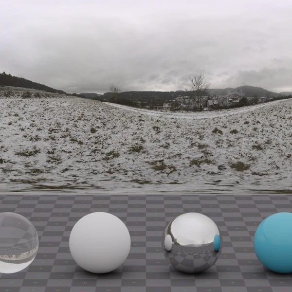 Snowy Hillside 02 - HDRI map - from Poly Haven