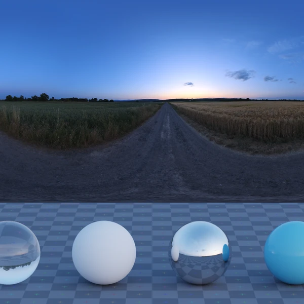 Rural Evening Road - HDRI map - from Poly Haven
