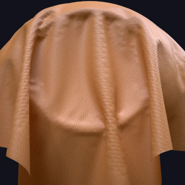 Orange Leather - Fabric - PBR texture - from Share Textures