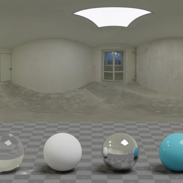 Unfinished Office Night - HDRI map - from Poly Haven