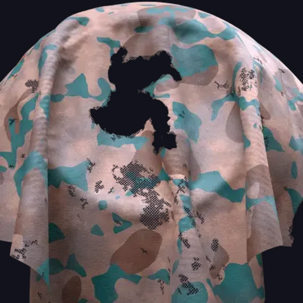 Camouflage 32 - Fabric - PBR texture - from Share Textures