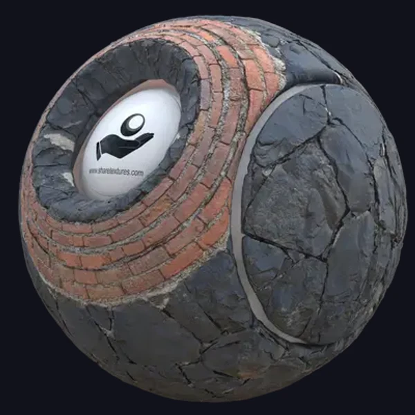 Stone wall 14 - PBR texture - from Share Textures