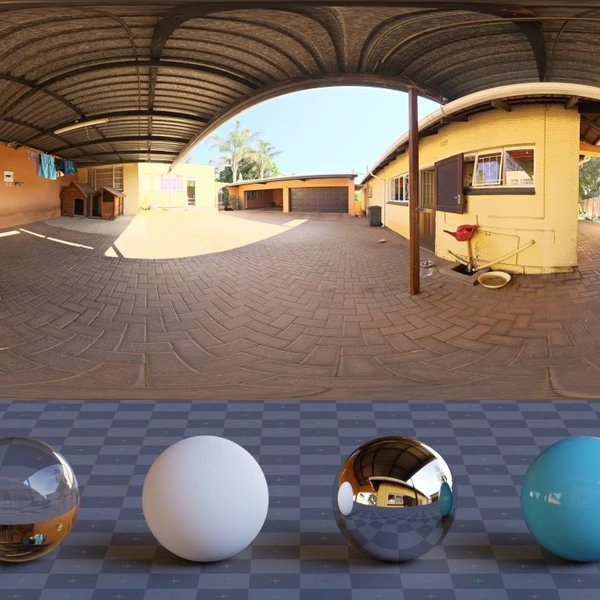 Courtyard - HDRI map - from Poly Haven