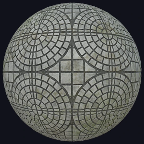 Concentric Circle Paving Tiles (Ground 0045)
