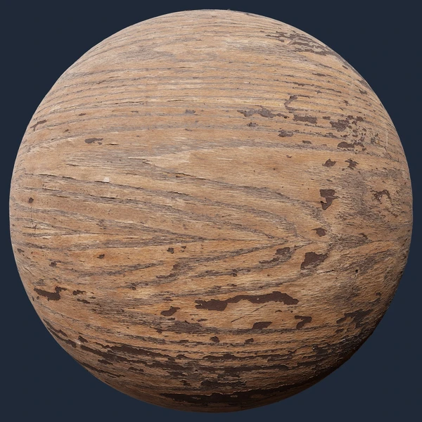 Peeling Painted Wood Surface – Free Wood PBR Texture