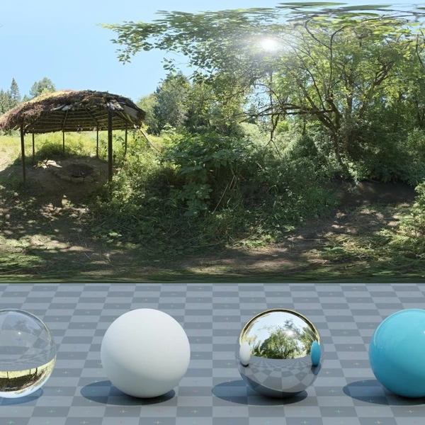 Whipple Creek Gazebo - HDRI map - from Poly Haven