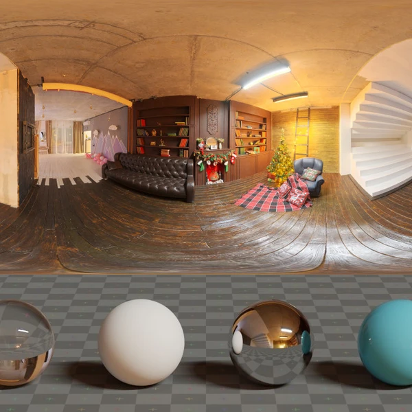 Christmas Photo Studio 01 - HDRI map - from Poly Haven