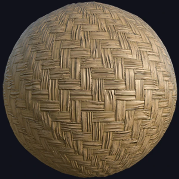 Woven Reed or Ratten Wicker Texture (Fabric 0024)