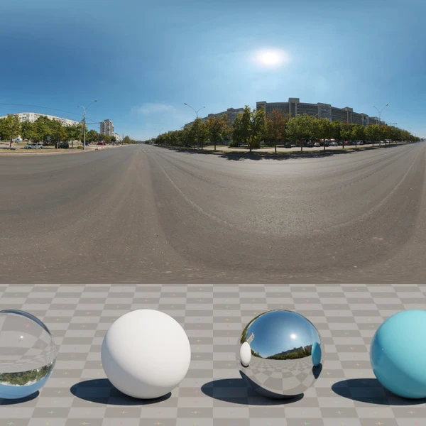 Wide Street 01 - HDRI map - from Poly Haven