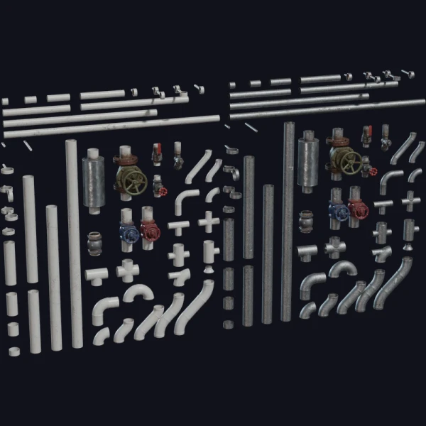 Modular Pipes - 3D Models - 3D model - from Poly Haven