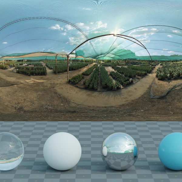 Aloe Farm Shade House - HDRI map - from Poly Haven