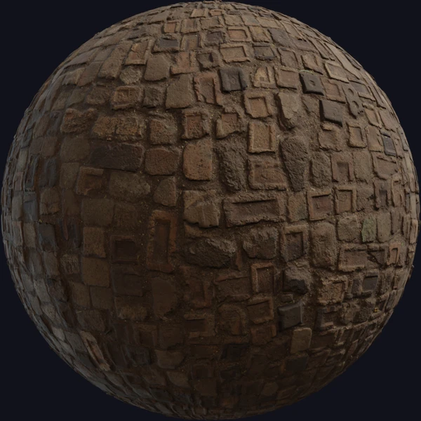 Recycled Brick Floor - PBR texture - from Poly Haven
