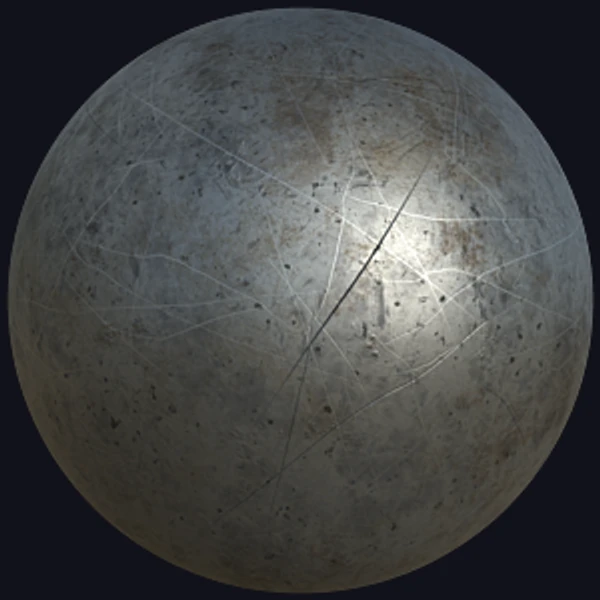 Silver Metal Plate with Scratches, Rust and Dents (Metal 0081) - PBR texture - from Texture Can