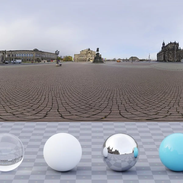 Dresden Square - HDRI map - from Poly Haven