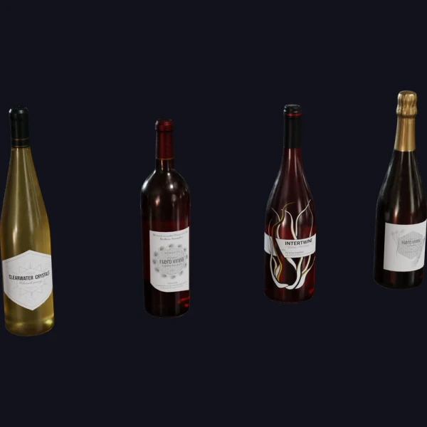 Wine Bottles 01 - 3D Models - 3D model - from Poly Haven