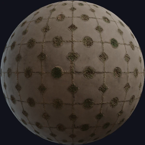 Patterned Concrete Pavers 03 - Floor - PBR texture - from Poly Haven