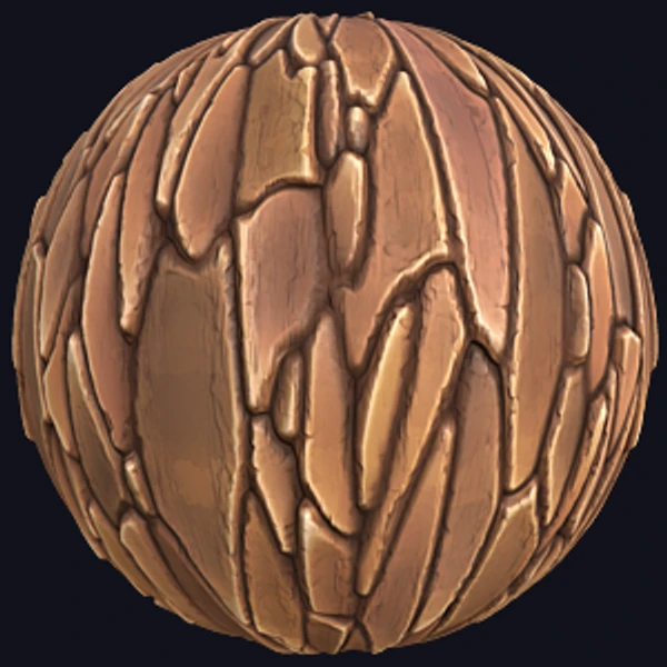 Stylized Tree Trunk or Bark Texture (Wood 0062) - PBR texture - from Texture Can