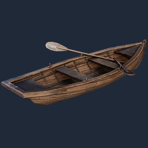 Rustic Wooden Rowboat - 3D Models - 3D model - from Poly Scan