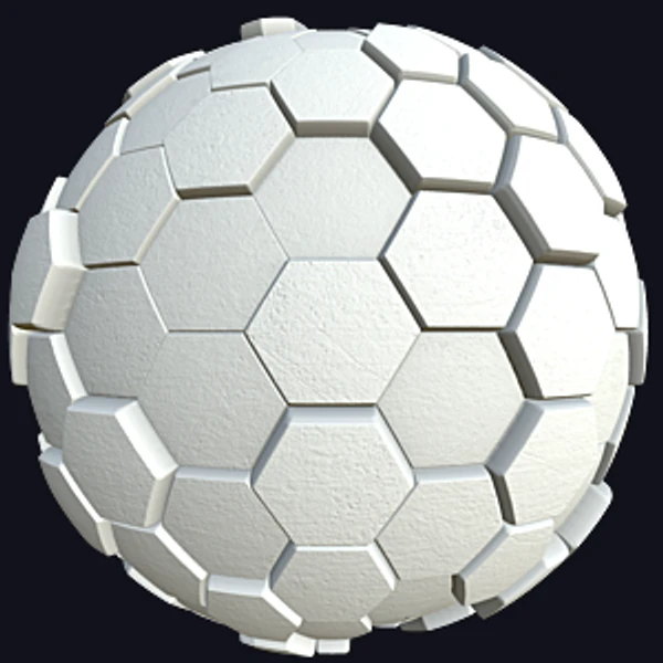 Grey Hexagonal Bump Wall Decoration (Concrete 0033)