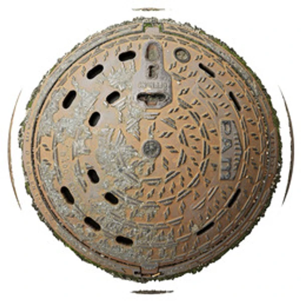 ManholeCover 009 - Decal - PBR texture - from ambientCG