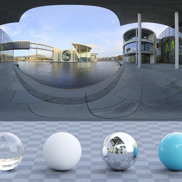 Modern Buildings - HDRI map - from Poly Haven