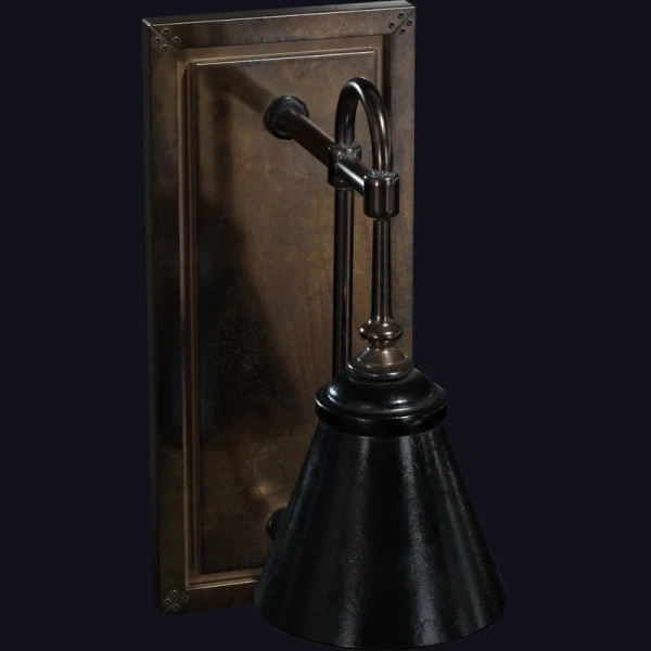 Industrial Wall Sconce - 3D Models - 3D model - from Poly Haven
