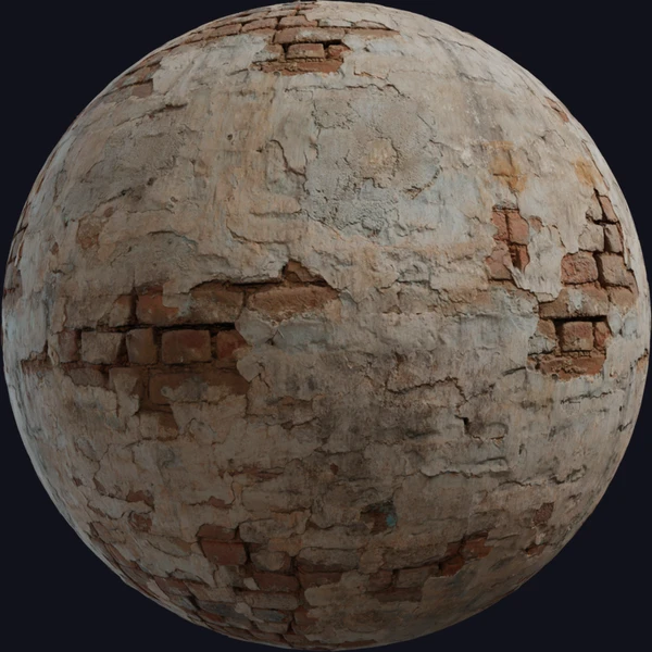 Damaged Plaster - wall - PBR texture - from Poly Haven