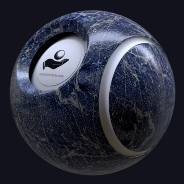 Sodalite Blue Marble - Floor - PBR texture - from Share Textures