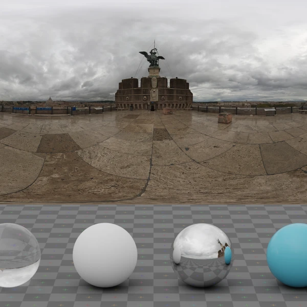 Castel St Angelo Roof - HDRI map - from Poly Haven