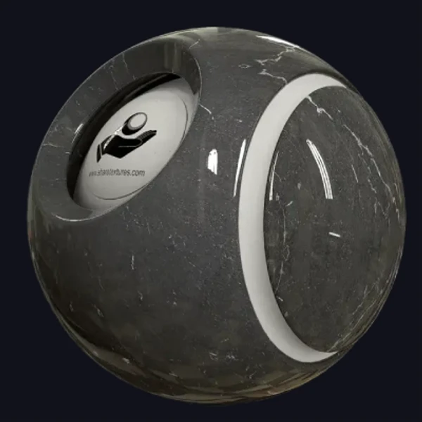 Nero Marquina Marble - Floor - PBR texture - from Share Textures