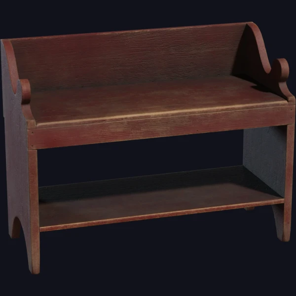 Painted Wooden Bench - 3D Models - 3D model - from Poly Haven