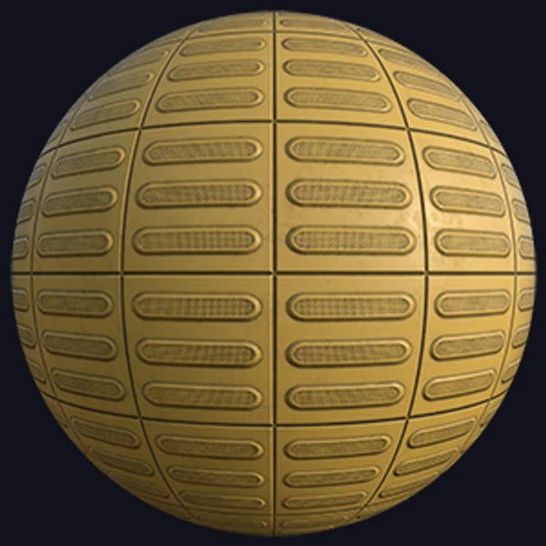 PVC Yellow Tactile Paving Tile Texture (Tiles 0011)