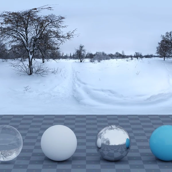 Snowy Park 01 - HDRI map - from Poly Haven