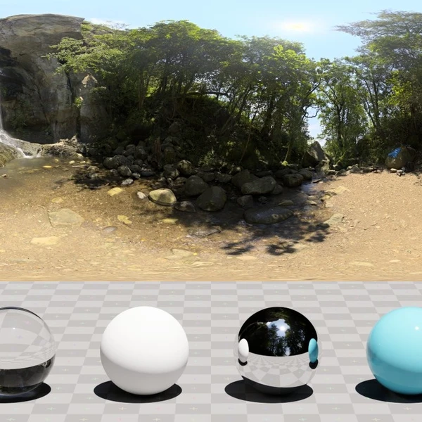 Crystal Falls - HDRI map - from Poly Haven