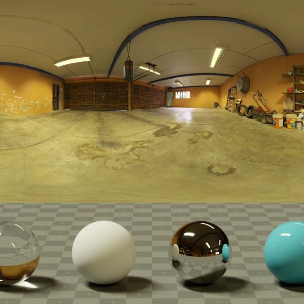 Garage - HDRI map - from Poly Haven